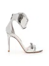 Gianvito Rossi Lucrezia Silver Mirror Effect Sandals In Silver