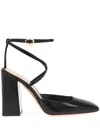 Gianvito Rossi Ludovica Leather Slingback Pump In Black