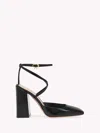 Gianvito Rossi Ludovica Leather Slingback Pump In Black