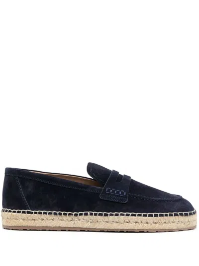 GIANVITO ROSSI GIANVITO ROSSI LUXURIOUS NAVY BLUE ESPADRILLES.