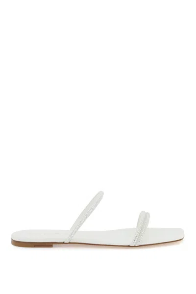 Gianvito Rossi Luxurious Rhinestone Cannes Sandals 2025 In White