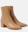 Gianvito Rossi Ankle Boots Lyell 45 Aus Leder In Braun