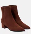 Gianvito Rossi Lyell 45 Suede Ankle Boots In Brown