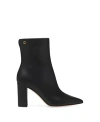 Gianvito Rossi Vitello Glove Calfskin Ankle Boots In Black