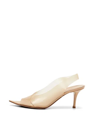 Pre-owned Gianvito Rossi Lyn Slingback Sandals In White