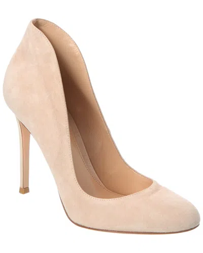 Gianvito Rossi Lyra 150 Suede Pump In Brown