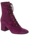 Gianvito Rossi Mackay 60 Suede Bootie In Purple