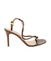 Gianvito Rossi Black Mamba 85 Sandals In Chocolate-colored