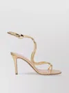 Gianvito Rossi Black Mamba 85 Metallic Leather Sandals