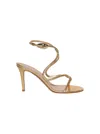 Gianvito Rossi Mamba 85 Metallic Leather Sandals In Gold