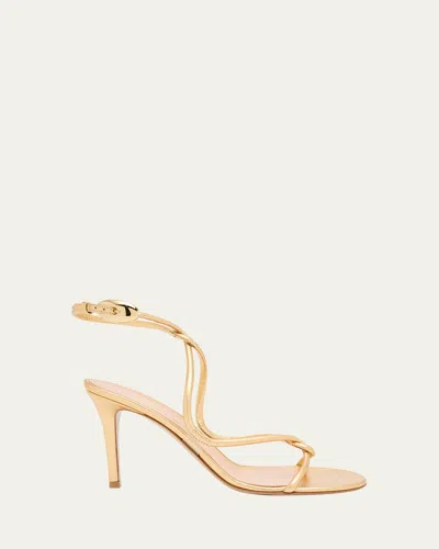 GIANVITO ROSSI MAMBA NAPA LEATHER SERPENT SANDALS