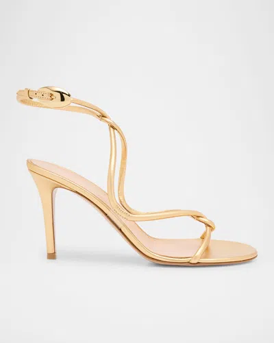GIANVITO ROSSI MAMBA NAPA LEATHER SERPENT SANDALS