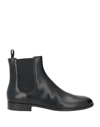 Gianvito Rossi Man Ankle Boots Black Size 9.5 Leather