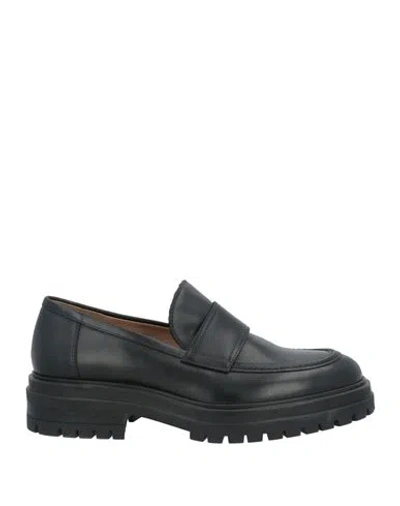 Gianvito Rossi Man Loafers Black Size 11 Leather