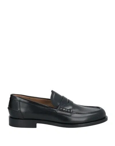 Gianvito Rossi Man Loafers Black Size 9 Leather