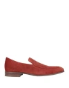 Gianvito Rossi Man Loafers Rust Size 12.5 Soft Leather In Red
