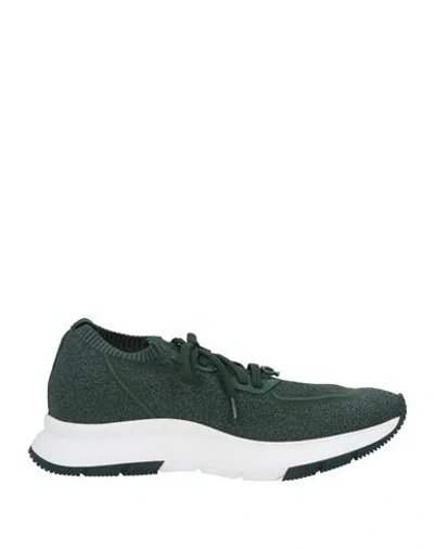 Gianvito Rossi Man Sneakers Green Size 12 Textile Fibers In Multi