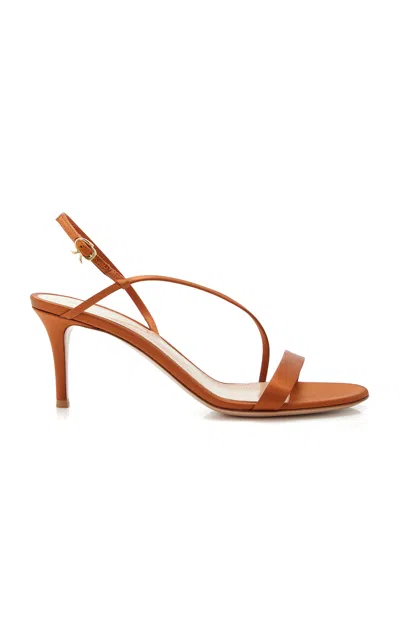 Gianvito Rossi Manhattan Satin Sandals In Red