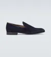 Gianvito Rossi Marcello Suede Loafers In Blue