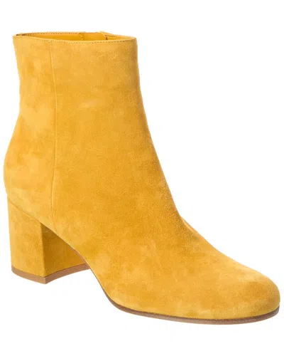 Gianvito Rossi Margaux Mid 60 Suede Bootie In Yellow