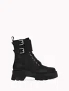Gianvito Rossi Marloe Ankle Combat Boot In Black In Black