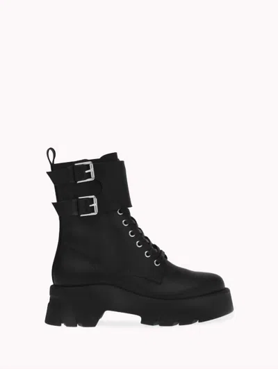 Gianvito Rossi Marloe Ankle Combat Boot In Black
