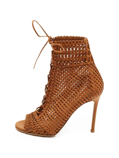Pre-owned Gianvito Rossi Marnie Ankle Boots In Brown