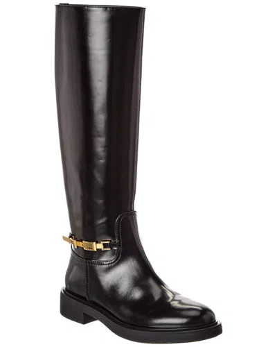 Gianvito Rossi Martine 20 Leather Knee-high Boot In Black
