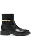 Gianvito Rossi Round-head Short Boots In Black