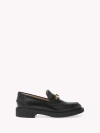 Gianvito Rossi Buckle-detail Leather Loafers In Black