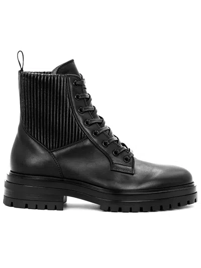 Gianvito Rossi Men's Martis Eco Leather Lace-up Combat Boots In Black