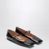 Gianvito Rossi Christina Patent Leather Ballerina Flats In Black