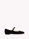 Gianvito Rossi Mary Ribbon Round-toe Ballerinas In Black