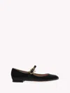 Gianvito Rossi Elegant Calf Leather Ballerina Flats With Chic Strap Detail In Black Patent