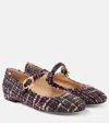 Gianvito Rossi Mary Ribbon 05 Mary Jane Flats In Burgund
