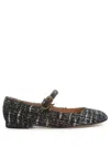 Gianvito Rossi Venezia Boucle Buckle Ballerina Flats In Blue