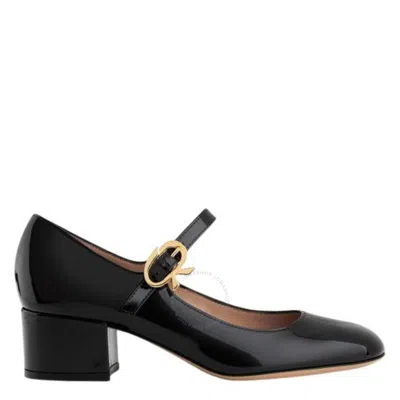 Gianvito Rossi Mary Ribbon Block Heel Pumps In Black