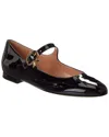 Gianvito Rossi Mary Ribbon Patent Flat In Black