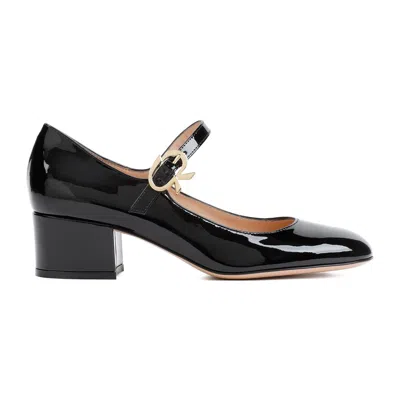 Gianvito Rossi Sleek And Sophisticated Black Mary Ribbon Pumps