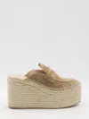 Gianvito Rossi Maxilla 100 Suede Platform Espadrille Mules In Brown