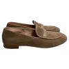 Gianvito Rossi Maxime Logo Loafers In Brown Suede In Brown