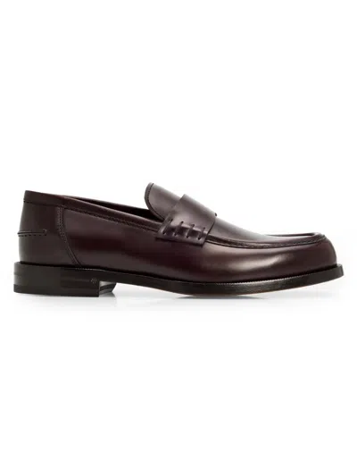 Gianvito Rossi Men's Preppy Leather Loafers In Brown
