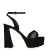 Gianvito Rossi Mesh And Suede Platform Sandals 105 In Black