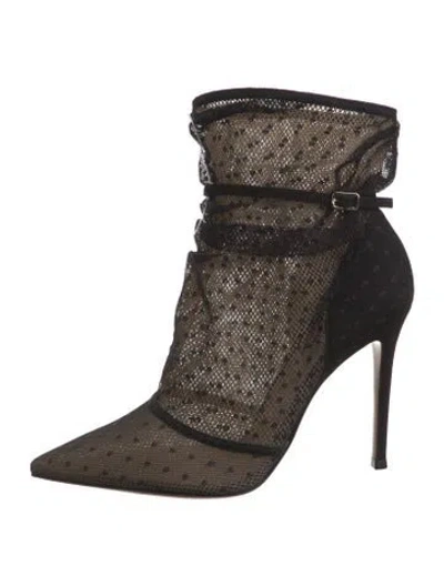 Pre-owned Gianvito Rossi Mesh Boots In Black