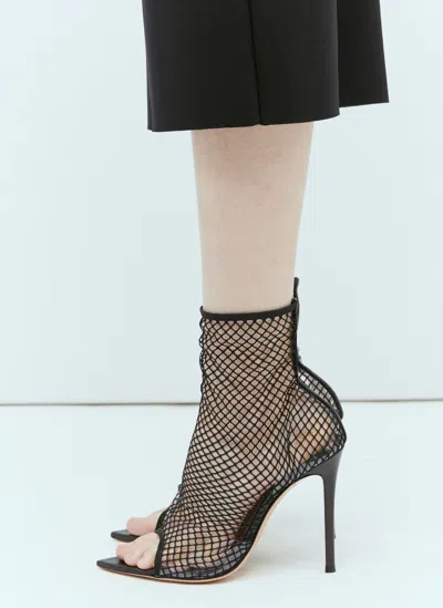 Gianvito Rossi Mesh High Heel Boots In Black