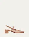 Gianvito Rossi Mesh Mary Jane Ballerina Pumps
