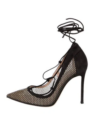 Pre-owned Gianvito Rossi Mesh Pumps In Black