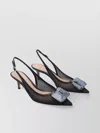 Gianvito Rossi Mesh Slingback Kitten Heel Pumps