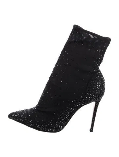 Pre-owned Gianvito Rossi Mesh Sock Boots In Black