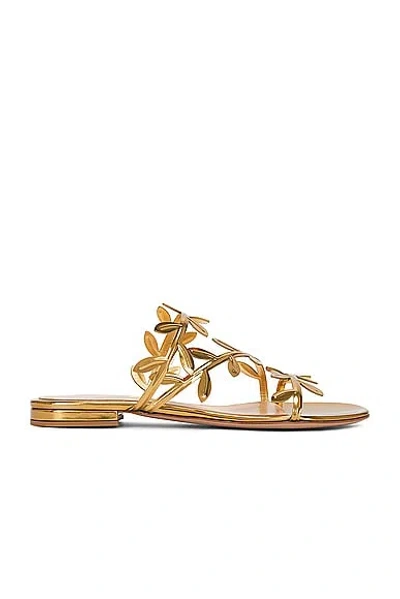 Gianvito Rossi Flavia Metallic Leather Sandals In Mekong